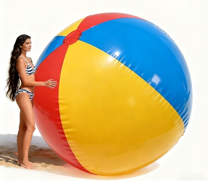 39"/59"/78" Giant Beach Balls, Inflatable Beach Ball, Beach Balls for Adults, for Summer Beach Parties, Music Festival and Festival Decorations