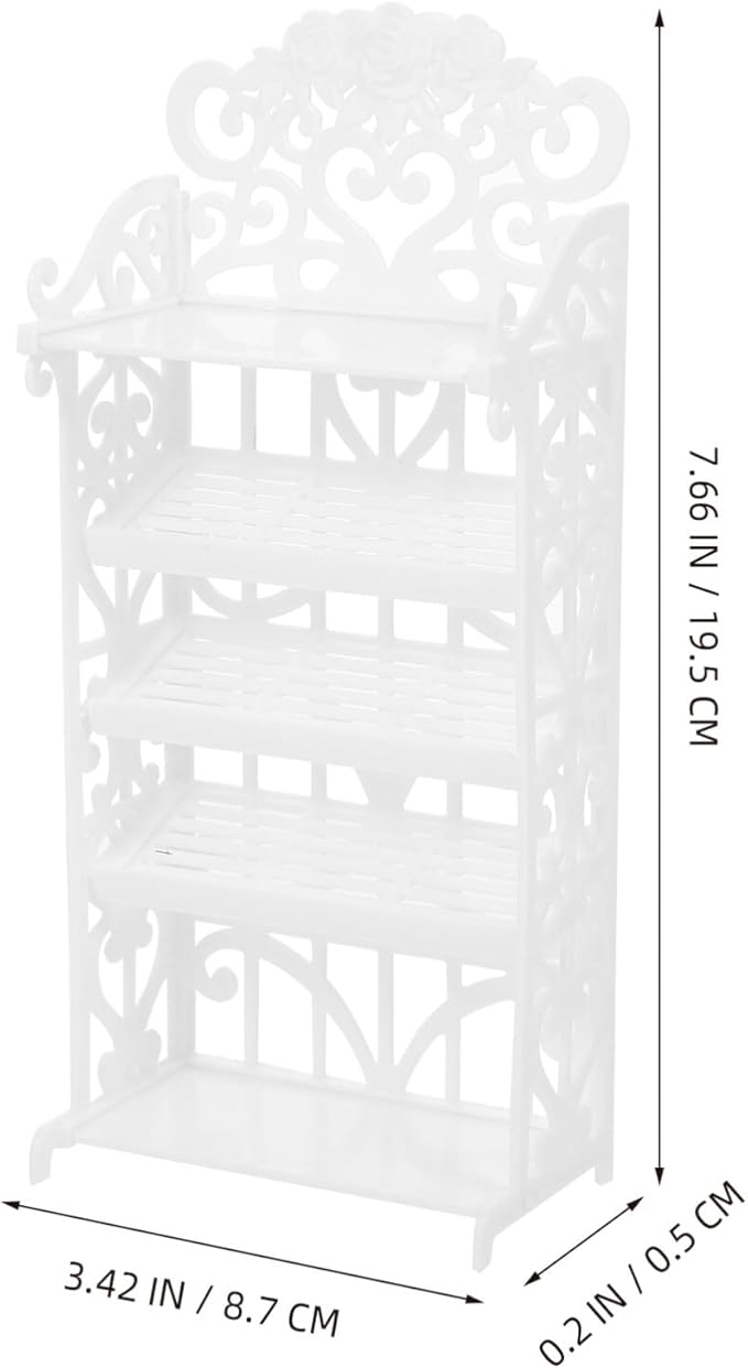 NUOBESTY Doll Shoes Rack Miniature Dollhouse Furniture for Girl Dolls Organizers Storage Accessories Playset
