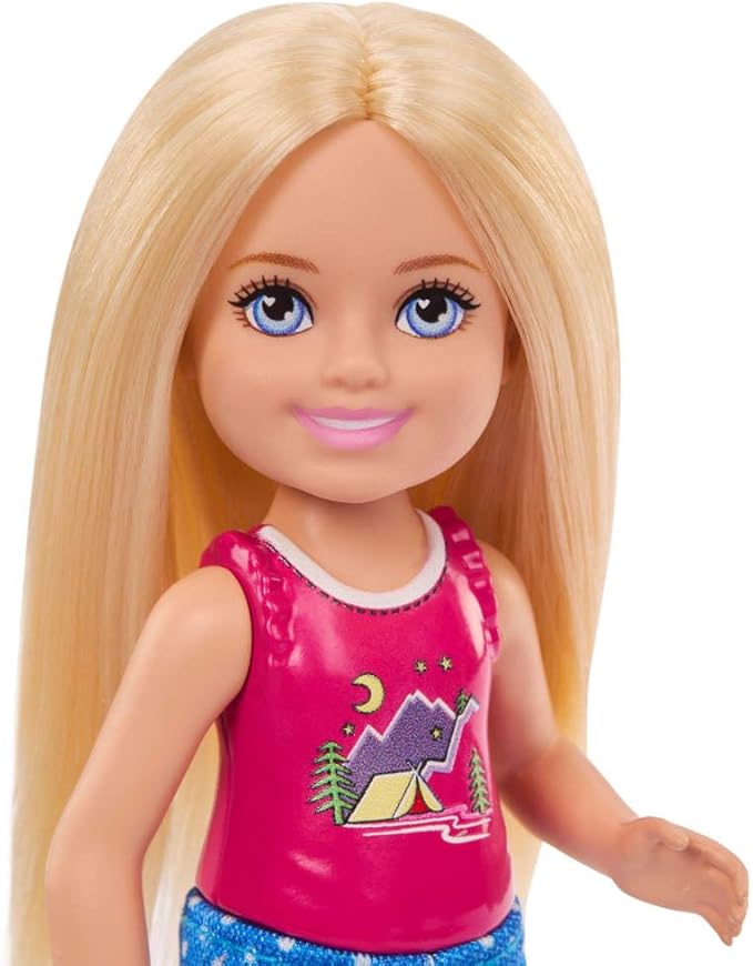 Barbie Chelsea Outdoor Adventures Playset, Family & Friends Set with Small Blonde Doll, Pet Puppy & 5+ Camping Accessories