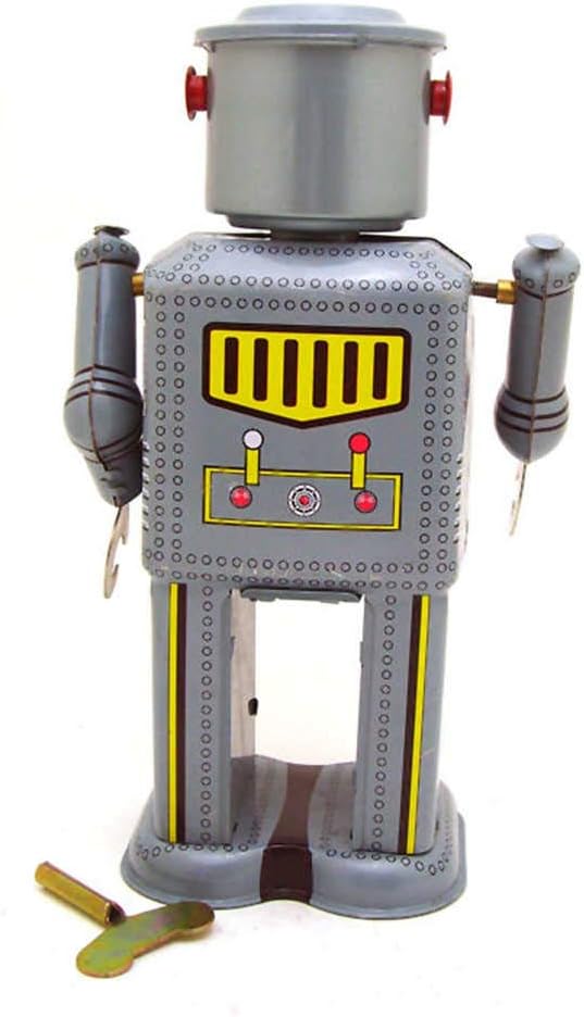 Charmgle Mechanical Robot Tin Toy Wind-up Walking Robot Toy Adult Collection Retro Toy Party Favor Birthday Gifts Home Decoration