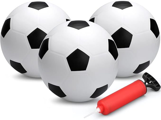 6 Inch Mini Soccer Balls for Kids Toddler, Small Soccer for Mini Goal Hoop, KickBall Soft Footballs Sport Game for Indoor Outdoor Playground Beach, Pool Ball with Pump For Inflatables Float - 6PCS