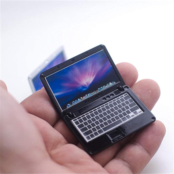 Dollhouse Decoration Accessories, 6 Pack 1/12 1/6 Dollhouse Miniature Scene Model Mini Laptop Tablet and Smart Phone Scene Model (Multicolored)