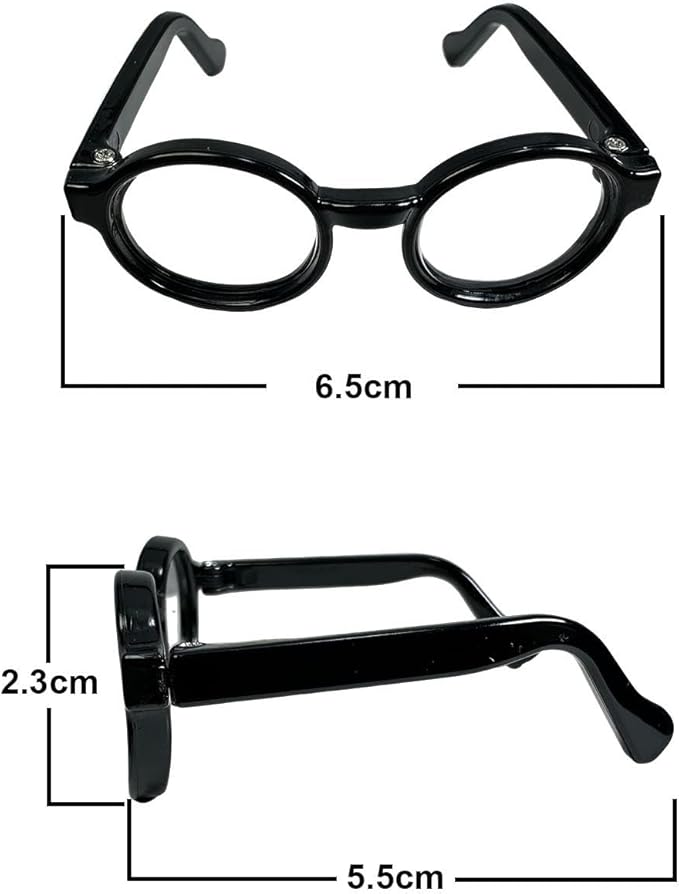3pcs Lububu Doll Accessories Set Included Mini Glasses, Shoulder Bag and Canvas Shoes, Dress Up Accessories Replacement for 17cm Doll (Shoulder Bag - White)