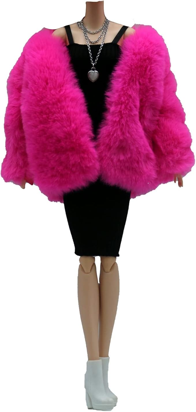 Doll Clothes, 5 Sets Outfits Winter Dresses Pants Windbreaker Hat for 11.5 inch Dolls Accessories Random Style (C) (A)