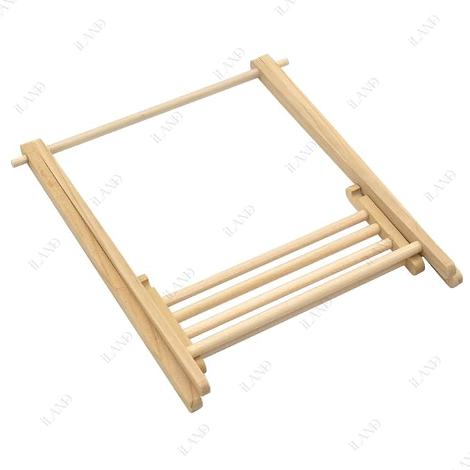 ILAND 1/12 Scale Accessories Dollhouse Miniature Rack w/ 6 Mini Hangers, Plant Hanger for Living Room, Bathroom, Bedroom (1 Foldable Rack w/ 6 Mini Hangers)