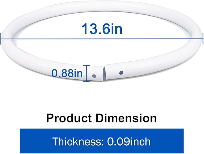Pool Basketball Rim Replacement for Poolmaster Splashback, Pool Basketball Hoop Rebounder Game Outdoor, PVC Replacement Basketball Backboard White Ring for Poolside