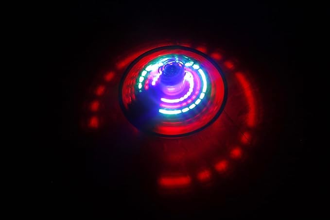 Infinity Dazzletop Party Pack! 4 Pack! Batteries Included, LED Light Show! Motorized Spinning, Easy Turn on and Off! Fun for All Ages!