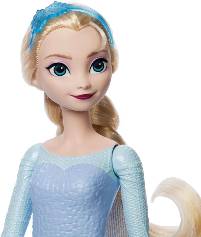 Mattel Disney Frozen Elsa Fashion Doll Set, Spin & Reveal with 11 Surprises Including 5 Accessories, 5 Stickers & Play Scene, Inspired by Disney Movie