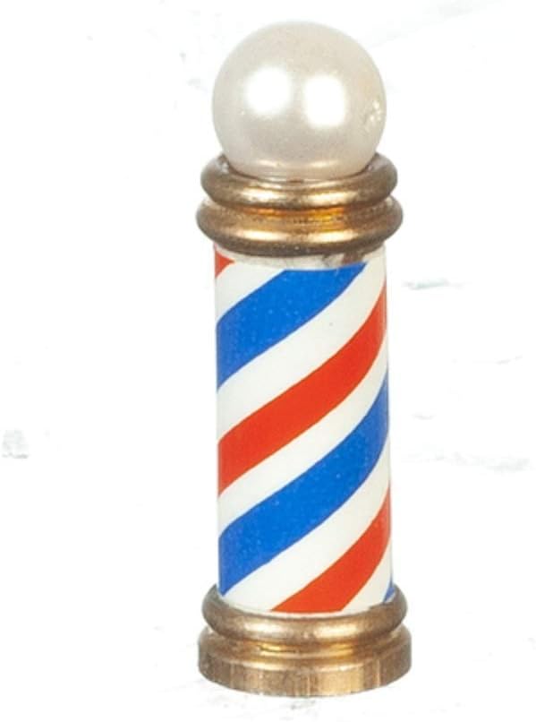 Dolls House Brass Barber Pole Miniature Barber's Shop Accessory 1:12 Scale