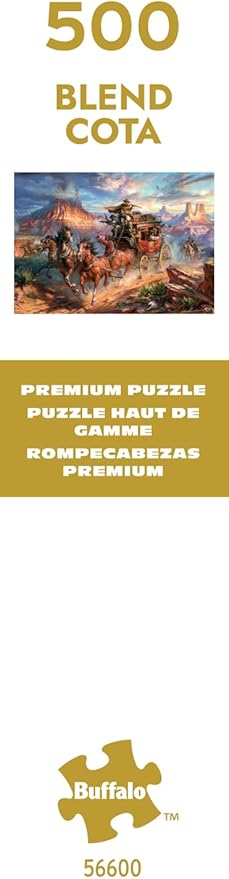 Buffalo Games - Gold - Blend COTA - Wild Wild West - 500 Piece Jigsaw Puzzle for Adults - Challenging Puzzle Perfect for Game Nights