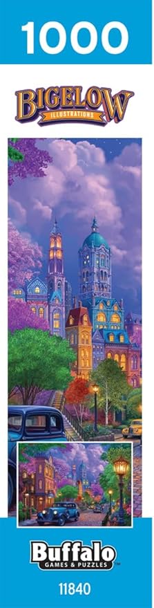 Buffalo Games - Bigelow Illustrations - Night and Day - City at Dusk - 1000 Piece Jigsaw Puzzle for Adults - Challenging Puzzle Perfect for Game Nights - Finished Size is 26.75 x 19.75