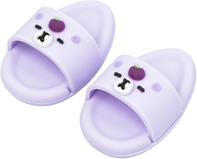 Summer Sandals for Dolls Open Toe Slippers, Cute Accessories for Photography, Display & Collectors Age Limit 15 （Purple）