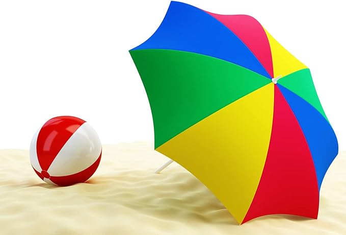 PENTA ANGEL Beach Balls 2PCS 12 Inch Inflatable/Blow Up Classic Rainbow Color Summer Swimming Pool Party Favors Water Toy Beachball for Women Men Adults Playing