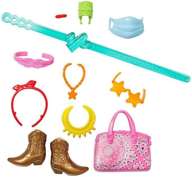 Barbie Accessories Western Pack with 11 Storytelling Pieces for Barbie Dolls