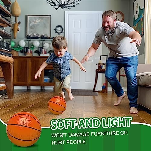 6 INCH PVC Mini Basketball for Indoor Mini Hoops, Soft 6" Rubber Replacement for Over Door Hoops, Ideal for Adults & Kids