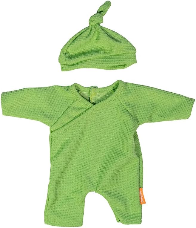 Miniland - Clothes for 12 5/8 inches Doll, Clothing Accessory for Dolls, Pajamas with Hat (Green)