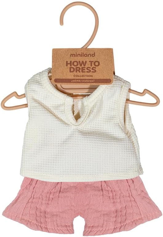 Miniland - Clothes for 15 inches Doll, Clothing Accessory for Dolls, Summer T-Shirt and Pants