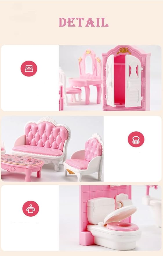 20 Pcs Mini Bathroom Set 1:12 Mini Living Room Set Miniature Accessories Miniature Furniture Accessories Model for Mini Dreamhouse