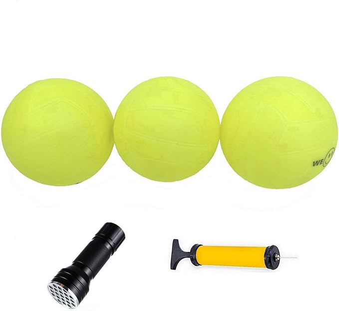 Spike Replacement Balls, Roundnet Game Extra Balls, Glow in The Dark Ball, Lawn Beach Water Pool, Yard Pong Bucket Toss Game Ball - Play at Night, Light Up for 20-30 Minutes