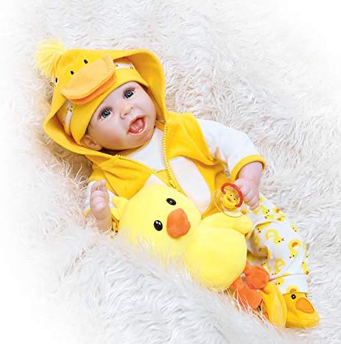 Reborn Baby Dolls Clothes 18 inch Outfit Accessories Yellow Duck 5pcs Set for 17-19 Inch Reborn Doll Newborn Girl&Boy