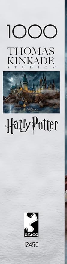 Ceaco – Thomas Kinkade Harry Potter Hogwart's Castle - 1000 Piece Silver Select Jigsaw Puzzle - Colorful Puzzles for Adults - Precision-Cut Pieces, Beautiful Artwork,