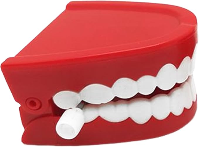 Genérico Wind-up Toy with Squeezing Teeth | Funny Prank Mechanism Rope Toy, Talking Toy, for Kids, Family Members, Friends, Adults, Children and