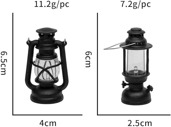 2PCS 1/12 Scale Accessories Camp Lights Set,Miniature Dollhouse Accessories with Realistic Outdoor Scene Model for Dollhouse Kitchen Furniture and Decoration