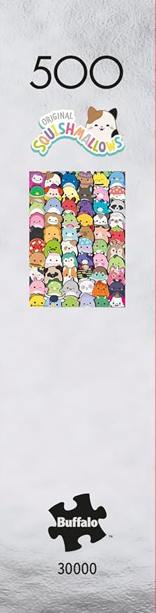 Buffalo Games – Squishmallows - 500 Piece Silver Select Jigsaw Puzzle - Colorful Puzzles for Adults – Precision-Cut Pieces, Beautiful Artwork, and Hours of Relaxing Fun