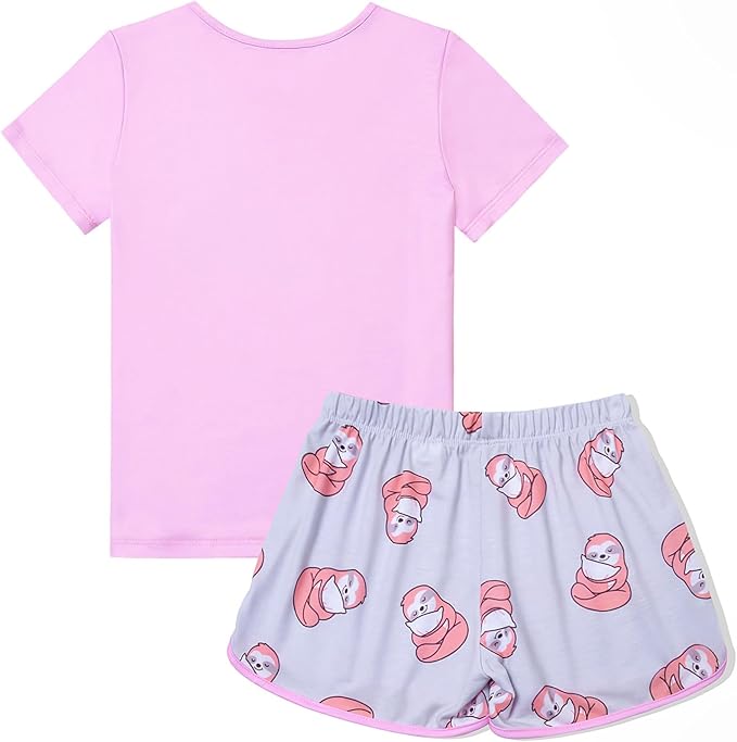 QPANCY Matching Girls & Dolls Pajamas Unicorn Pj Sets Summer Cotton Sleepwear