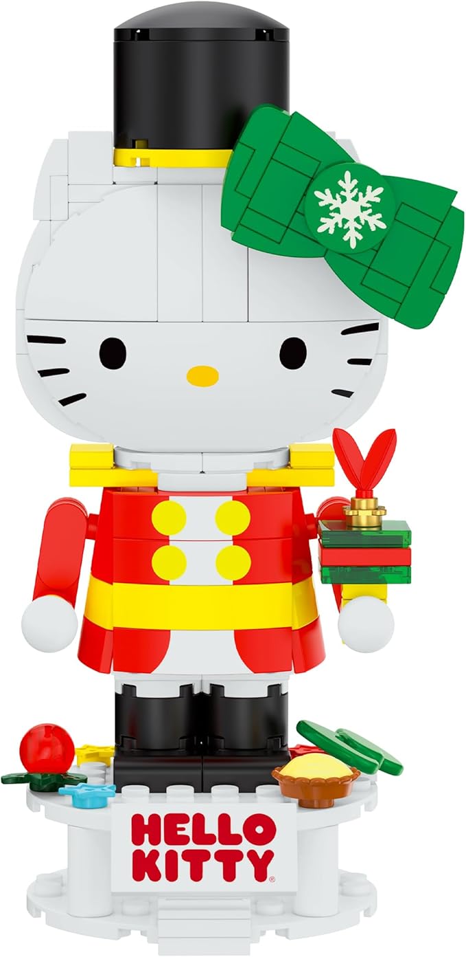 Brickcraft Hello Kitty Toy Soldier Brick Building Set Nutcracker Sanrio Holiday Christmas Block Kit & Collectible Display Figure DIY Construction Gift for Kids & Adults, Festive Décor Ages 8+ 223 pcs