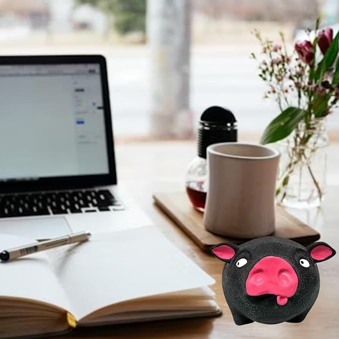 Squishy Pig Toys - Pink Pig Squishy Toy for Kids Adults, Novelty Pig Squeeze Toys, Funny Tiktok Pig Sensory Stress Toy for Decompress and Anxiety Relief Women Men Kids
