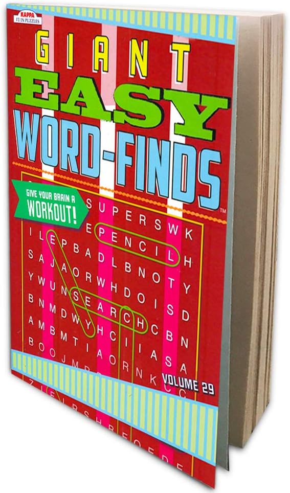 Word Find Puzzle Books for Adults Seniors - Set of 4 Jumbo Word Search Books with Large Print (Over 380 Pages Total with Bookmark)
