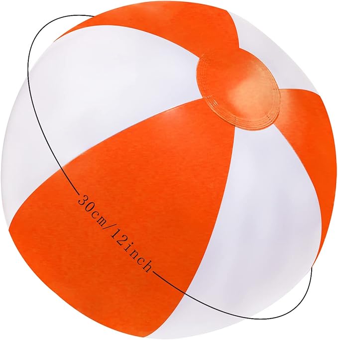 PENTA ANGEL Beach Balls 2PCS 12 Inch Inflatable/Blow Up Classic Rainbow Color Summer Swimming Pool Party Favors Water Toy Beachball for Women Men Adults Playing