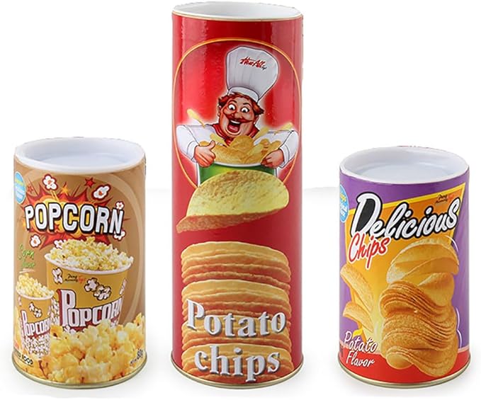Cooplay Small Popup Snake in a Potato Chips Can Pop Startle Toy Game Prank Halloween Fools Day Party Magic Trick Joke Gadget Funny Gag Friend Christmas Gift
