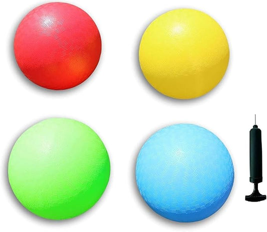 Toys+ 8.5 Inch Playground Balls Red, Blue, Green, Yellow and Rainbow!