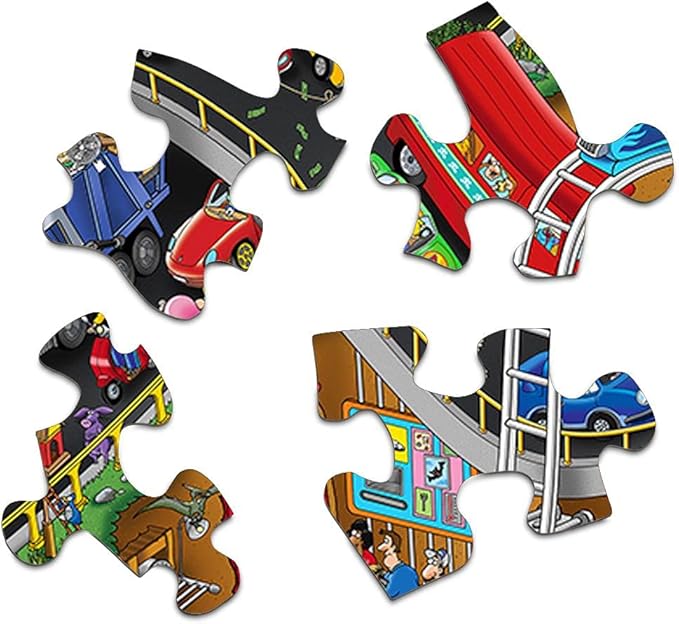 Springbok - Getting Away - 1000 Piece Jigsaw Puzzle- Cartoon Illustration of Transportation to Challenge Your Brain