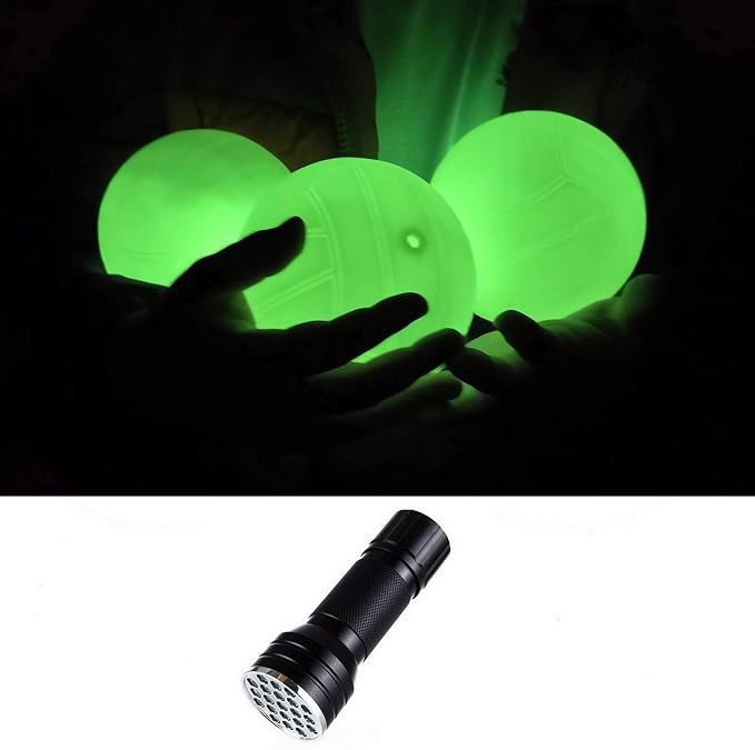Spike Replacement Balls, Roundnet Game Extra Balls, Glow in The Dark Ball, Lawn Beach Water Pool, Yard Pong Bucket Toss Game Ball - Play at Night, Light Up for 20-30 Minutes