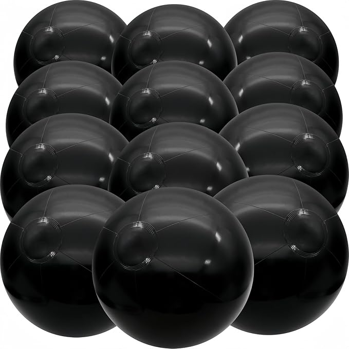 12" Beach Balls Bulk 12 Pack Inflatable Pool Ball for Kids Summer Water Games Party Supplies