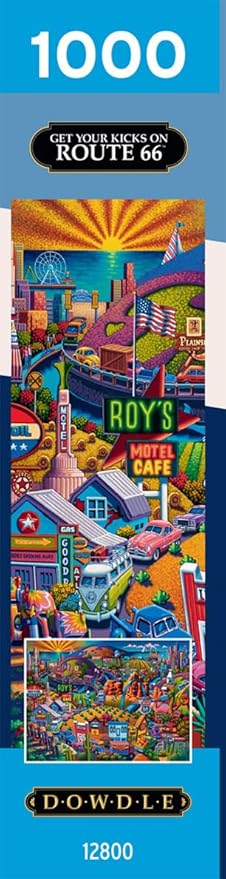 Buffalo Games - Eric Dowdle - Get Your Kicks on Route 66-1000 Piece Jigsaw Puzzle for Adults - Challenging Puzzle Perfect for Game Nights - Finished Size is 26.75 x 19.75