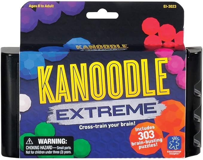 Educational Insights Kanoodle Extreme - 3D Brain Teaser Puzzles, Handheld Travel Games for Kids, Single Player Brain Game, Challenging Logic Puzzle Games and Gifts for Kids, Teens & Adults Ages 8+