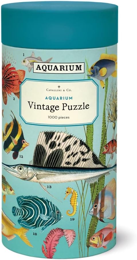 Cavallini Vintage Jigsaw Puzzle Fish Aquarium 1000 Pieces
