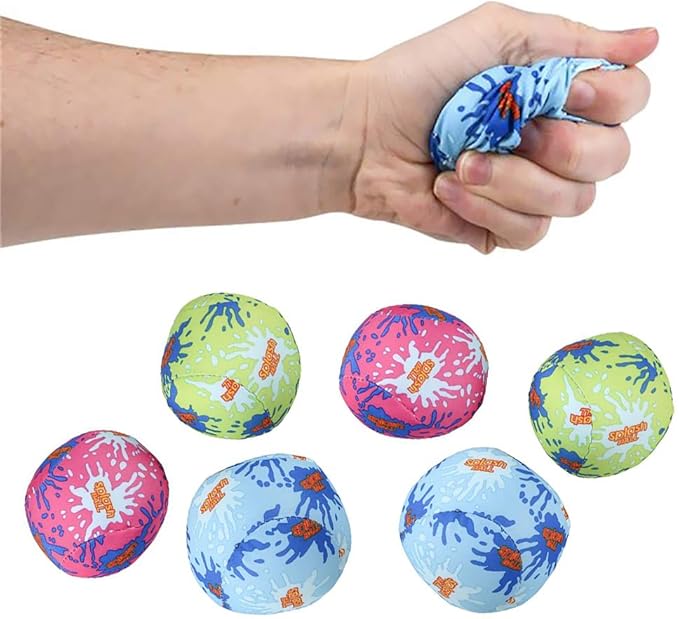 The Dreidel Company Splash Water Bouncing Ball, Outdoor Pool Water Activity Fun Toy, Birthday Party Events, Gatherings, 3"