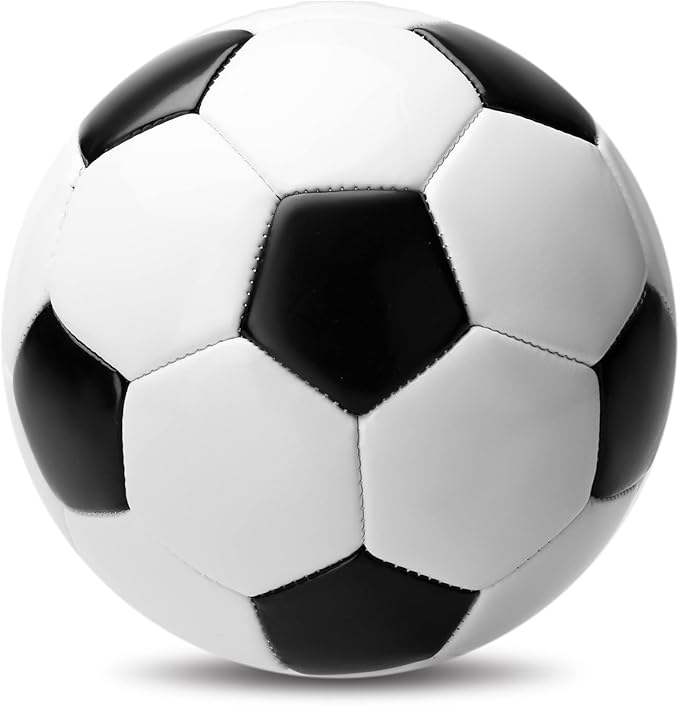 ZOOJOY Size 3 Soccer Ball for Kids, Classic Color Toddler Boys & Girls Soccer Ball with Pump, Outdoor Sports & Play Toys & Gifts for Baby Ages 2 3 4 5 6 7 8