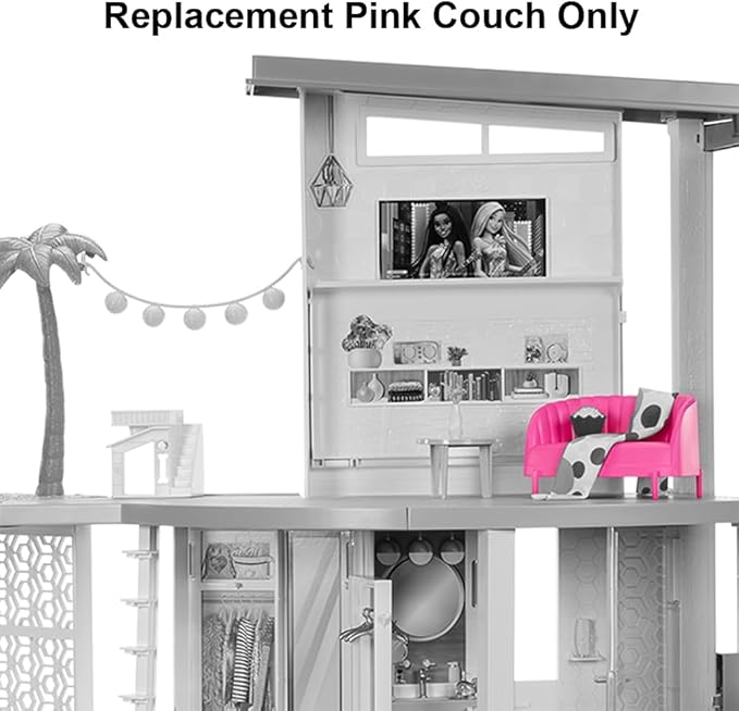 Replacement Part for Barbie Doll Dreamhouse Doll House Playset HMX10 - Replacement Pink Couch