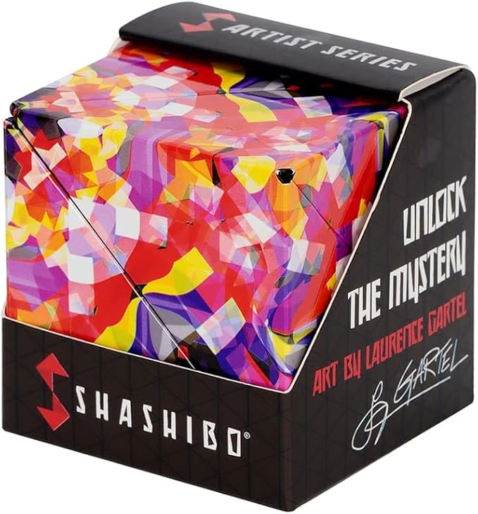 Shashibo Shape Shifting Box - STEM Fidget Toy with Ultra Strong Magnets - Sensory Puzzle Cube Transforms Into 100+ Shapes, Easter Basket Stuffers Gift for Kids, Teens, and Adults (Confetti)