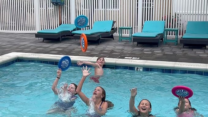 Skipping Disc Toy – Water Skipping Disc for Pool, Beach & Summer Fun – Floating Foam Throw Toy for Kids & Adults, Outdoor Water Play, Swim Training, Backyard Games (Blue)