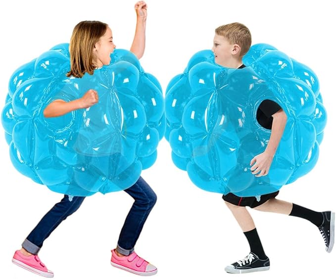 SUNSHINEMALL 2 PC Sumo Balls for Adult, Inflatable Body Sumo Balls Bopper Toys, Heavy Duty PVC Vinyl Kids Adults Physical Outdoor Active Play (24 INCH Blue)