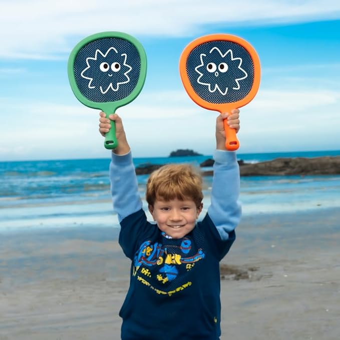 Racquet Paddle Bouncy Ball Play Set for Kids Adults Family Activities Rackets, Indoor Outdoor Play Games,Children’s Pool Beach Sport Toys(with 4 Balls)