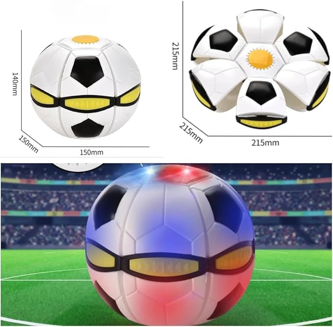 Magic Ball with 6 LED Lights - High Bounce Pop Up Ball Flying Saucer - Bouncing Balls, Magic Flying Saucer, Bouncy Balls-Interactive Outdoor Catching Game & Stress Relief for Family & Friends