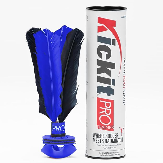 Kickit | The Original Birdie Soccer PRO Trainer | Play Outdoors, Indoors or Backyard, Beach or Tailgate, All Ages Fun & Travel Friendly (Black & Red)